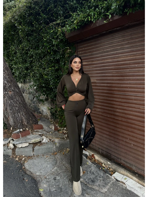 Haki Burgu Detay İkili Takım