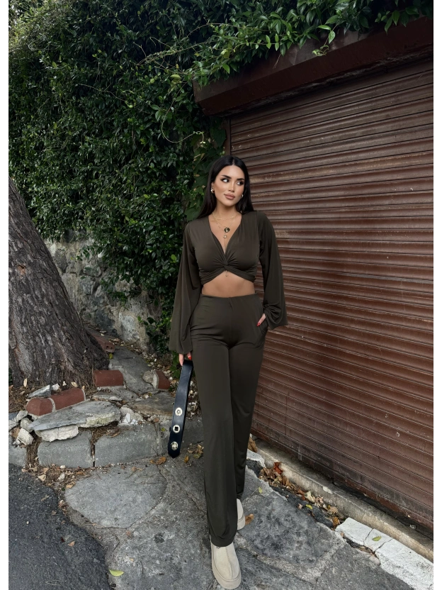 Haki Burgu Detay İkili Takım