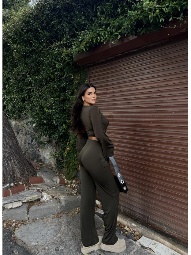 Haki Burgu Detay İkili Takım