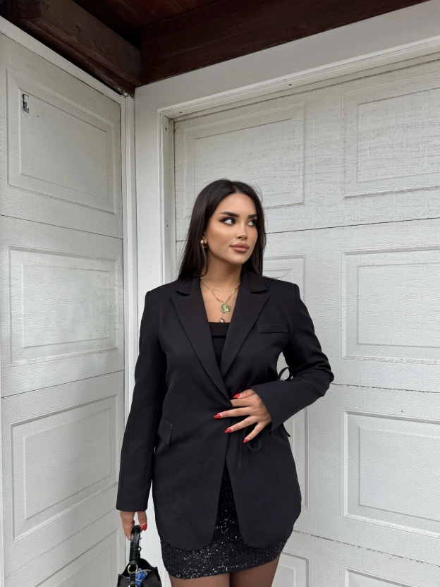 Siyah Tasarım Blazer