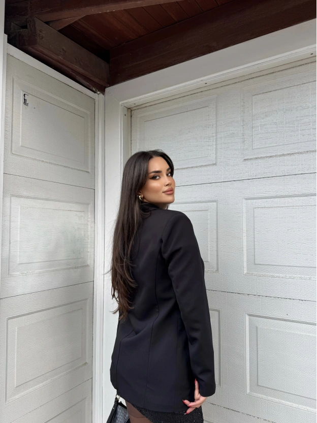 Siyah Tasarım Blazer