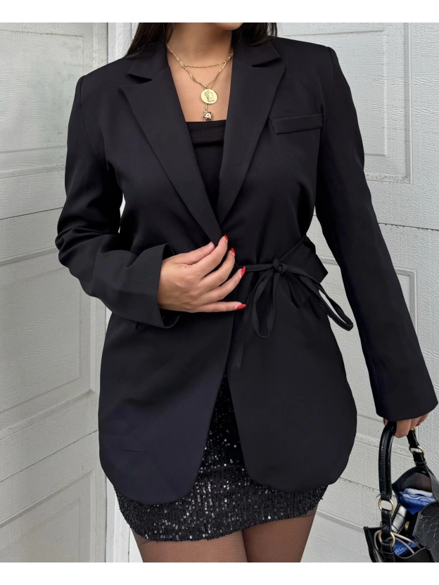 Siyah Tasarım Blazer