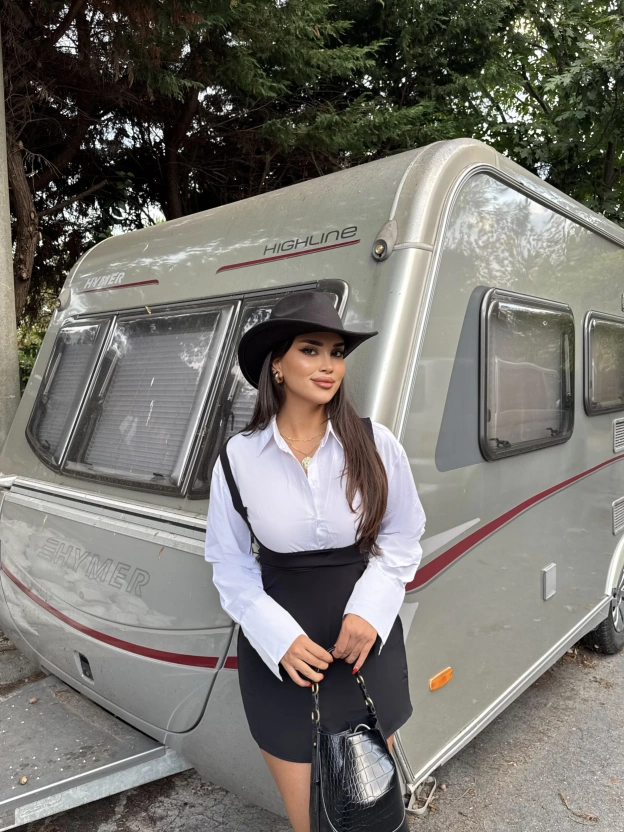 Siyah Gömlek Elbise