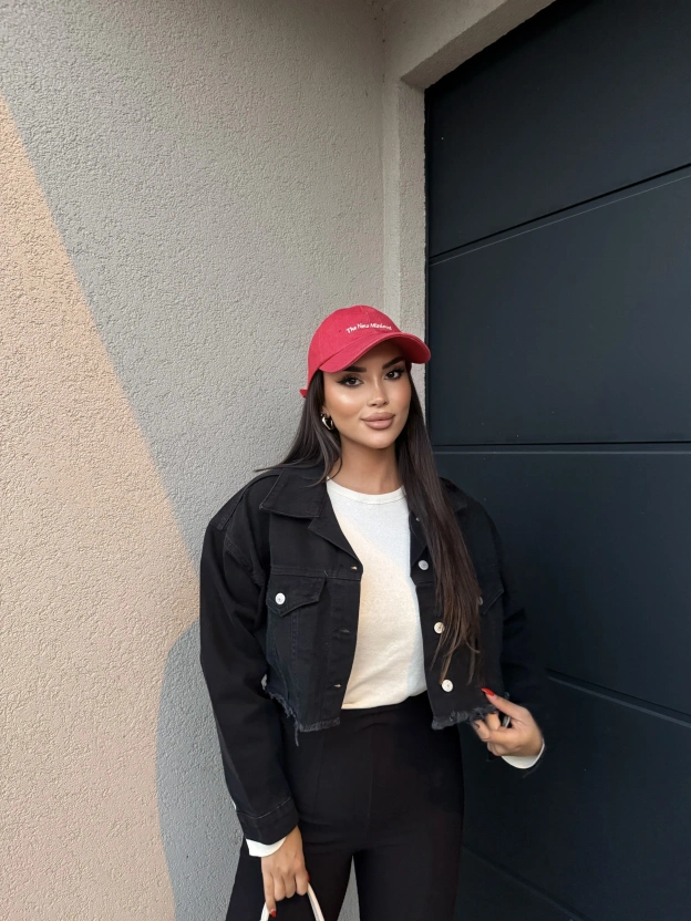 Siyah Crop Ceket