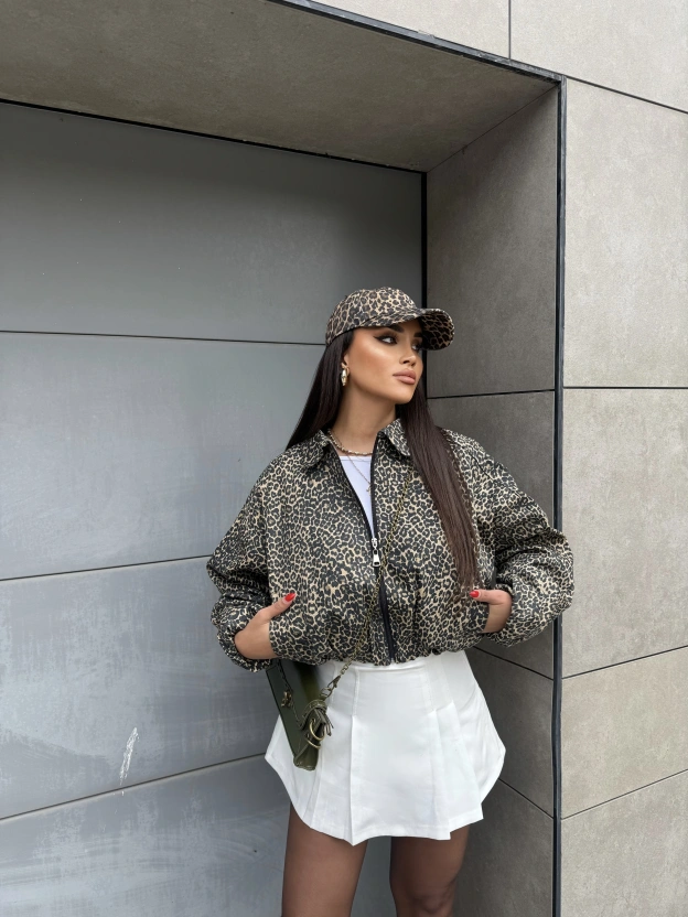 Bomber Leopar Ceket