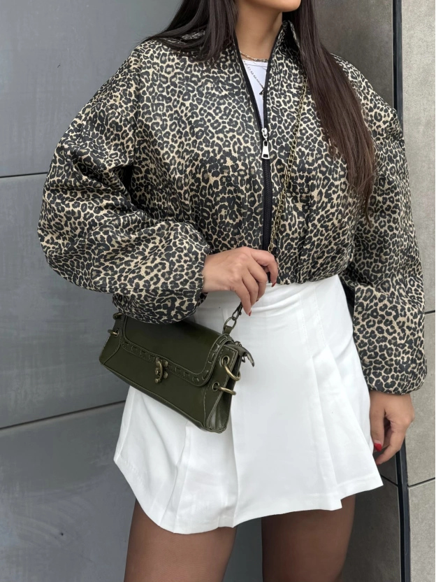Bomber Leopar Ceket