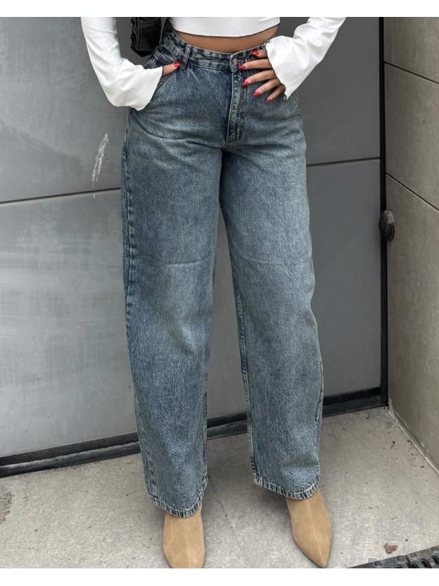 Mavi Tint Yan Cep Boyfirend Jean