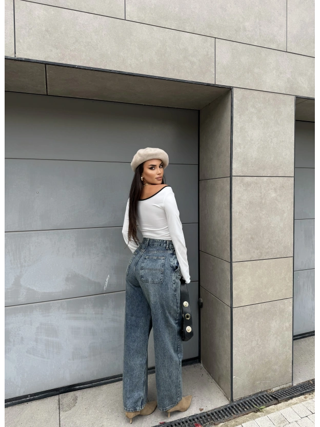 Mavi Tint Yan Cep Boyfirend Jean