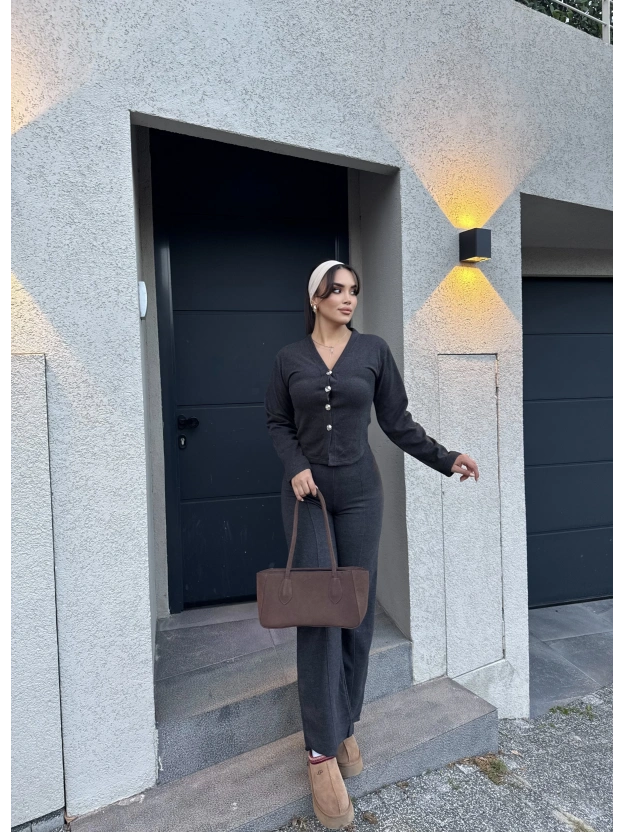 Antrasit Zra Model Hırka Takım