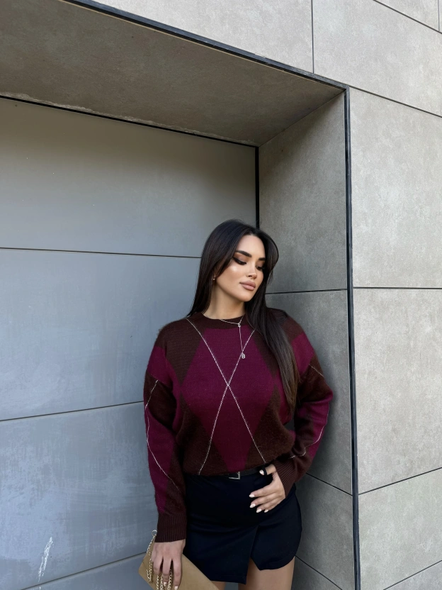 Baklava Desen Bordo Kazak