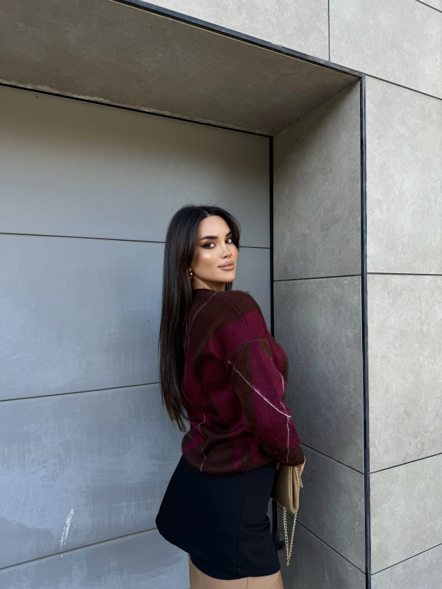 Baklava Desen Bordo Kazak