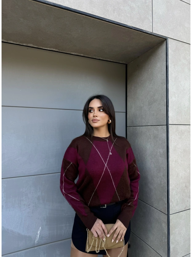 Baklava Desen Bordo Kazak