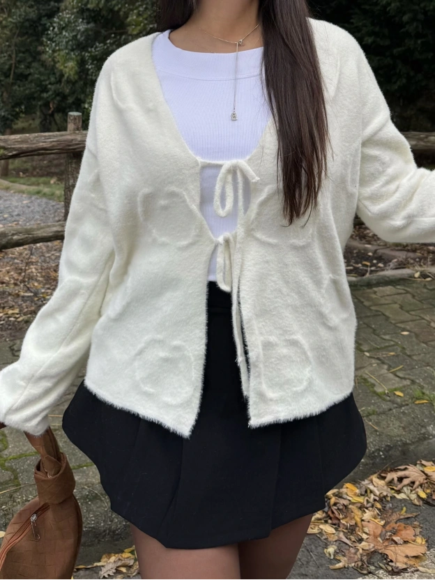 Bej Bağlamalı Yumoş Kazak