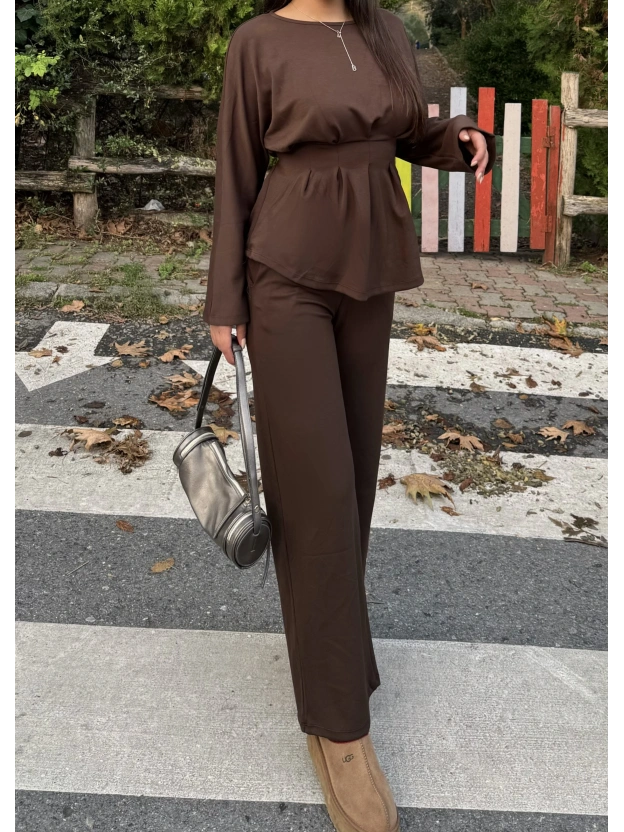 Kahverengi Modal Pileli Salaş Takım