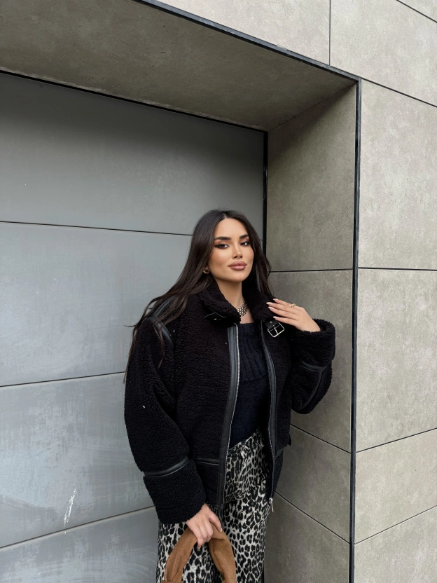 Siyah Zra Model Peluş Mont