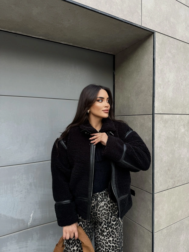 Siyah Zra Model Peluş Mont