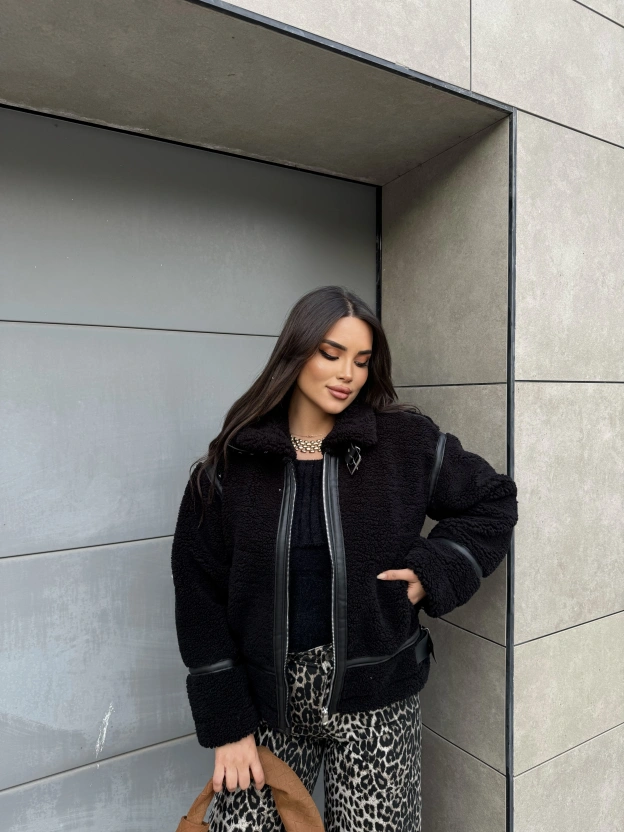 Siyah Zra Model Peluş Mont