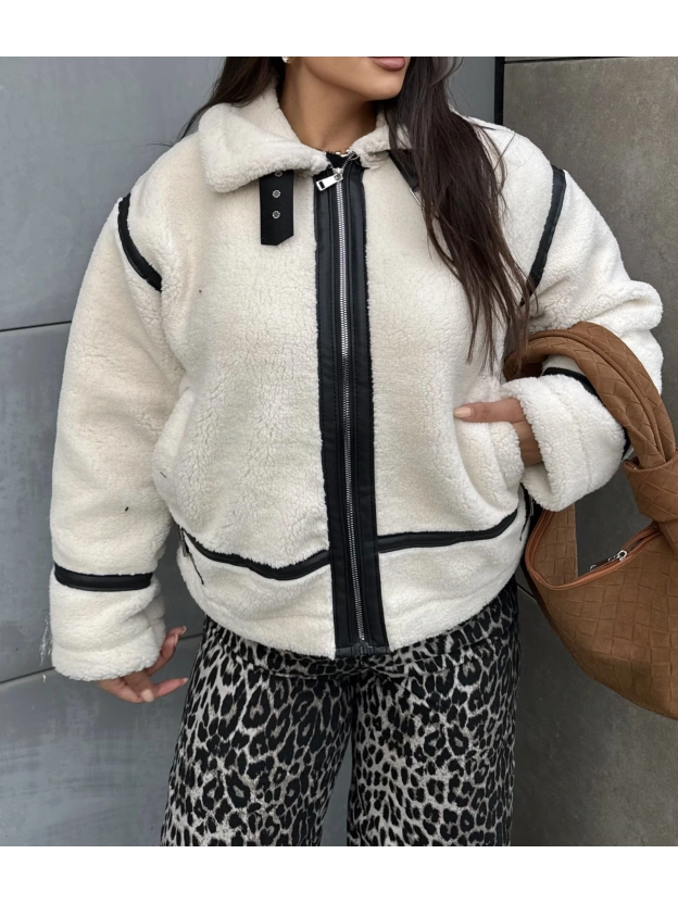 Bej Zra Model Peluş Mont