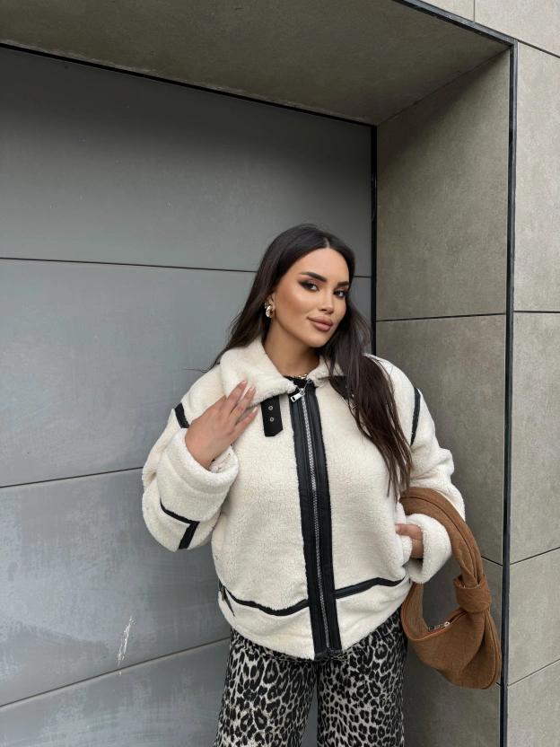 Bej Zra Model Peluş Mont