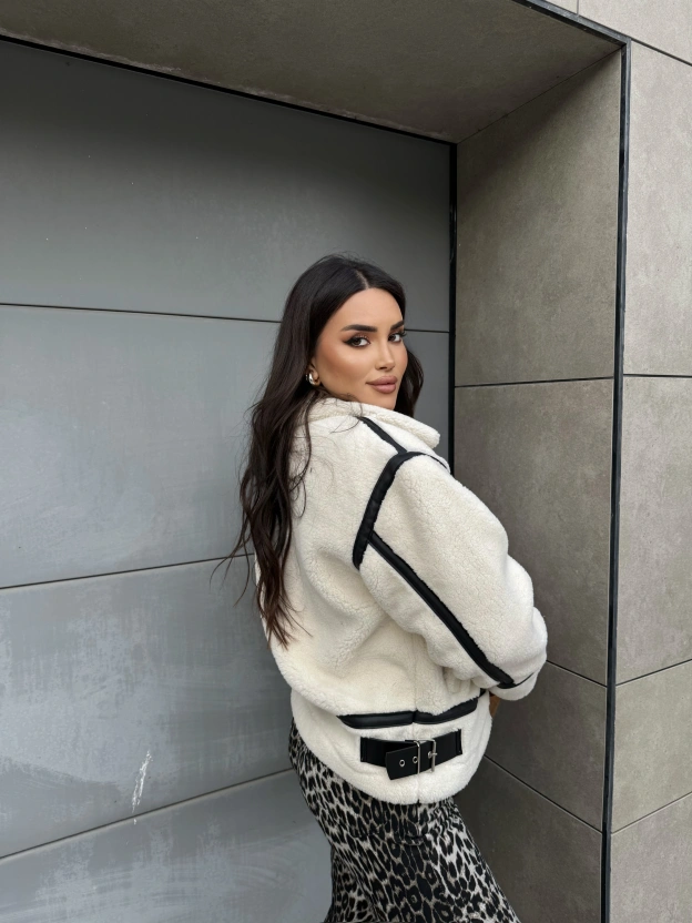 Bej Zra Model Peluş Mont