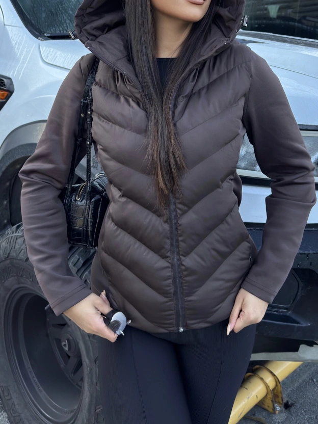 Kahverengi Kapüşonlu Range Mont