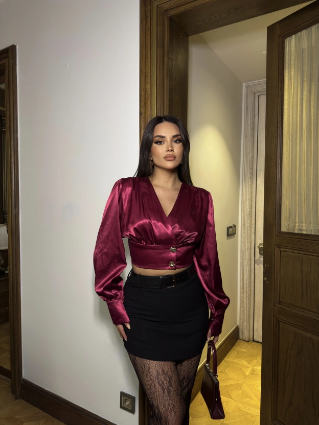 Siyah Kemerli Şort Etek