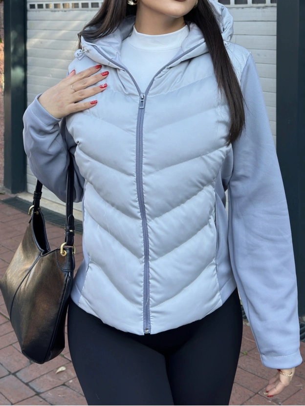 Gri Kapüşonlu Range Mont