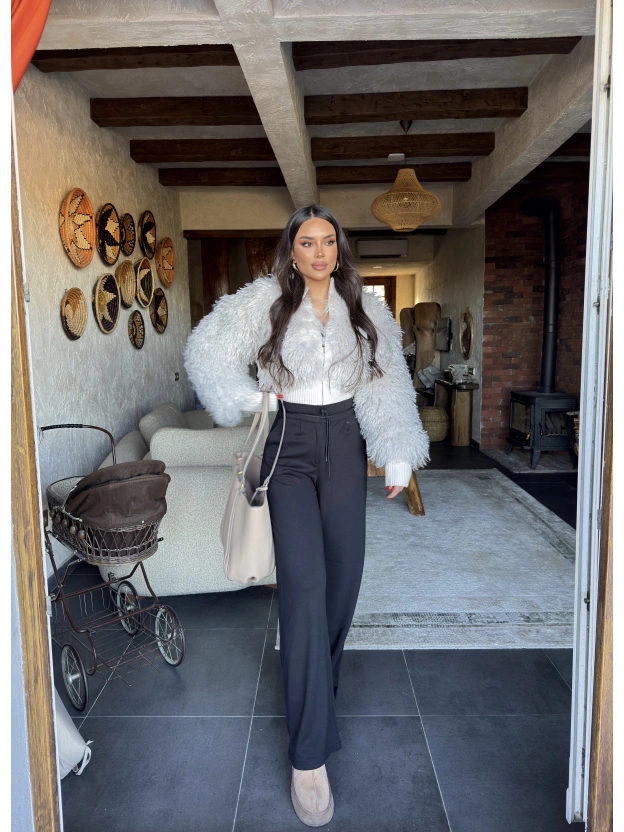 Siyah Zra Viral Beli Lastikli Modal Pantolon