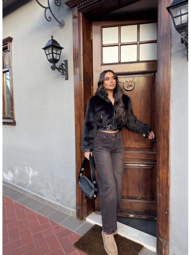 Kahverengi Pensli Boyfriends Jeans