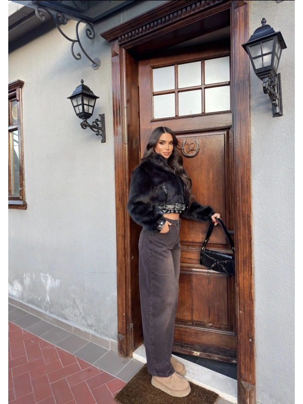 Kahverengi Pensli Boyfriends Jeans