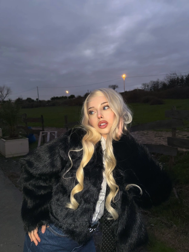 Siyah Crop Kürk Ceket