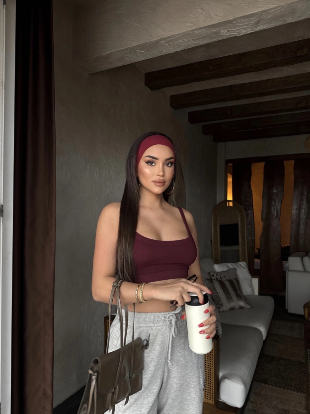 Bordo Kalın Askılı Büstiyer