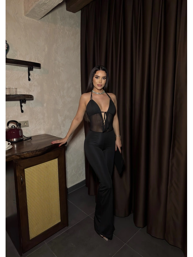 Siyah Dekolteli Tulum