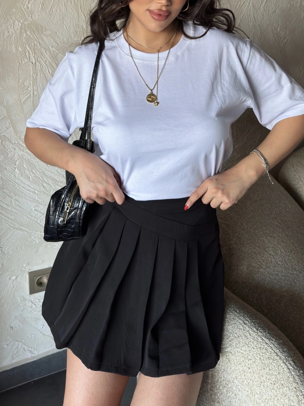 Beyaz Oversize Basic Tshirt