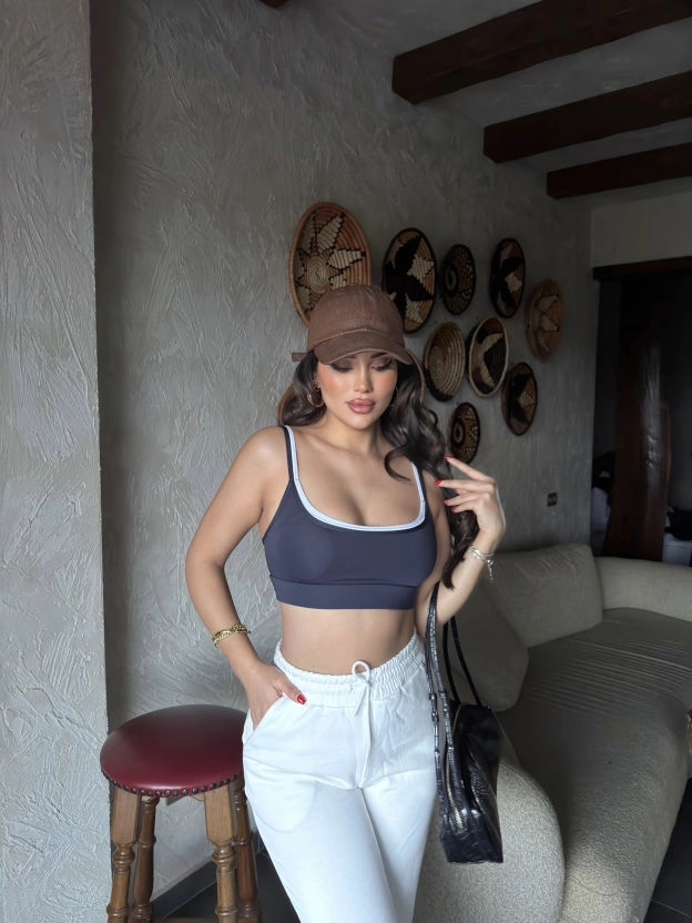 Lacivert Biyeli Crop