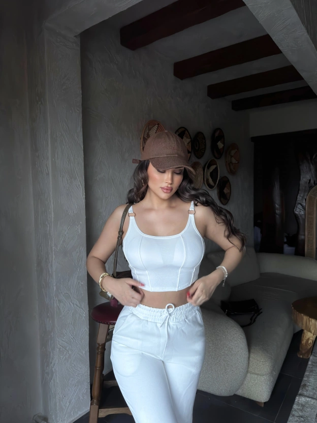 Beyaz Halkalı Korse Crop