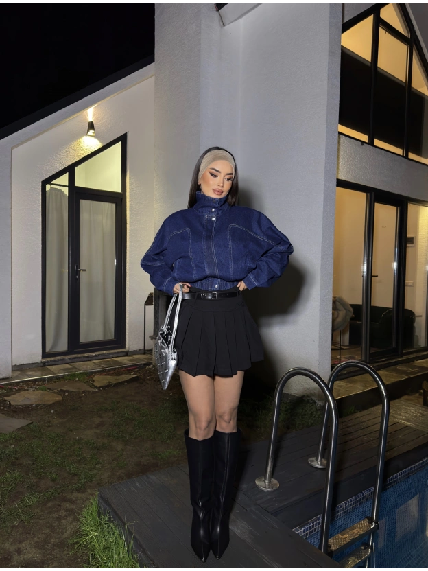 Siyah Stradiv Şort Etek