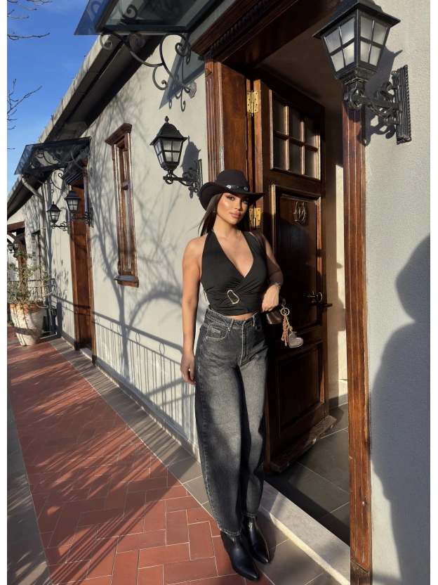 Füme Barrel Fit Pantolon