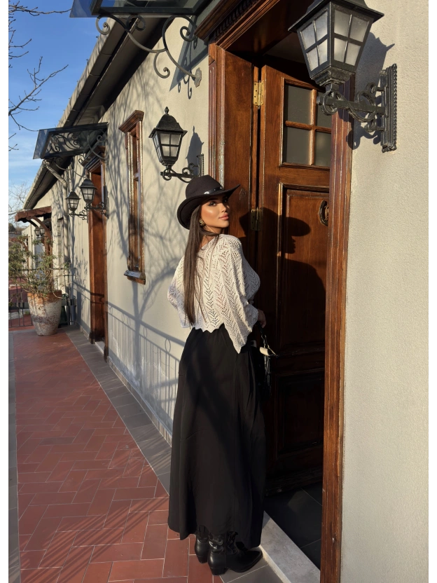 Siyah Etek Görünümlü Premium Pantolon