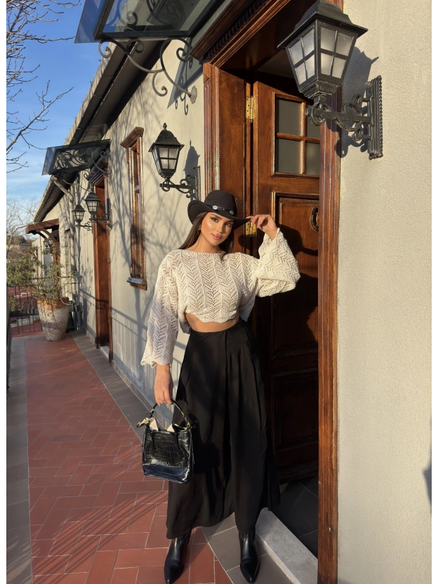 Siyah Etek Görünümlü Premium Pantolon