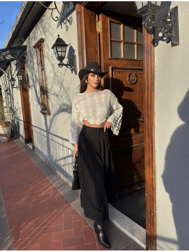 Siyah Etek Görünümlü Premium Pantolon