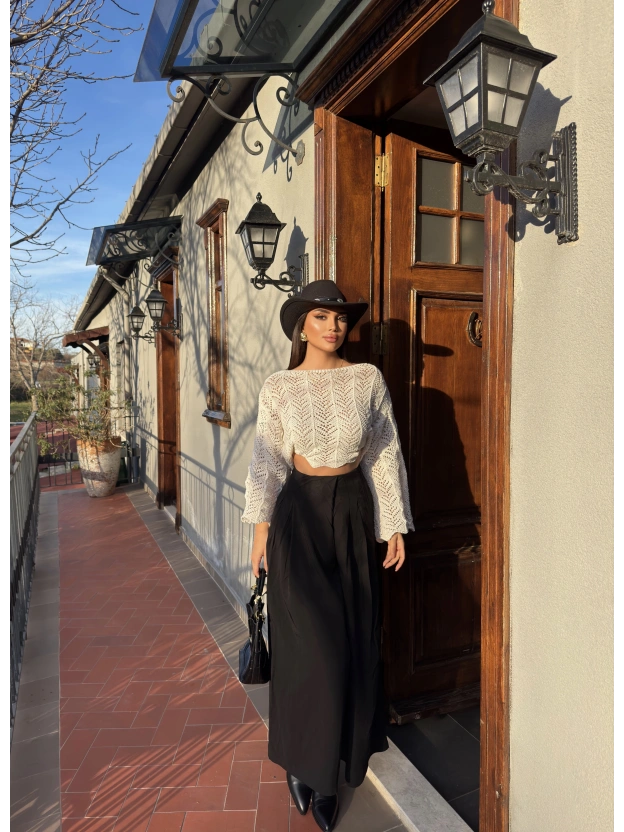 Siyah Etek Görünümlü Premium Pantolon