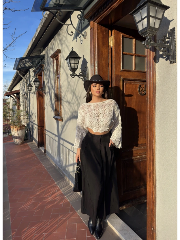 Siyah Etek Görünümlü Premium Pantolon