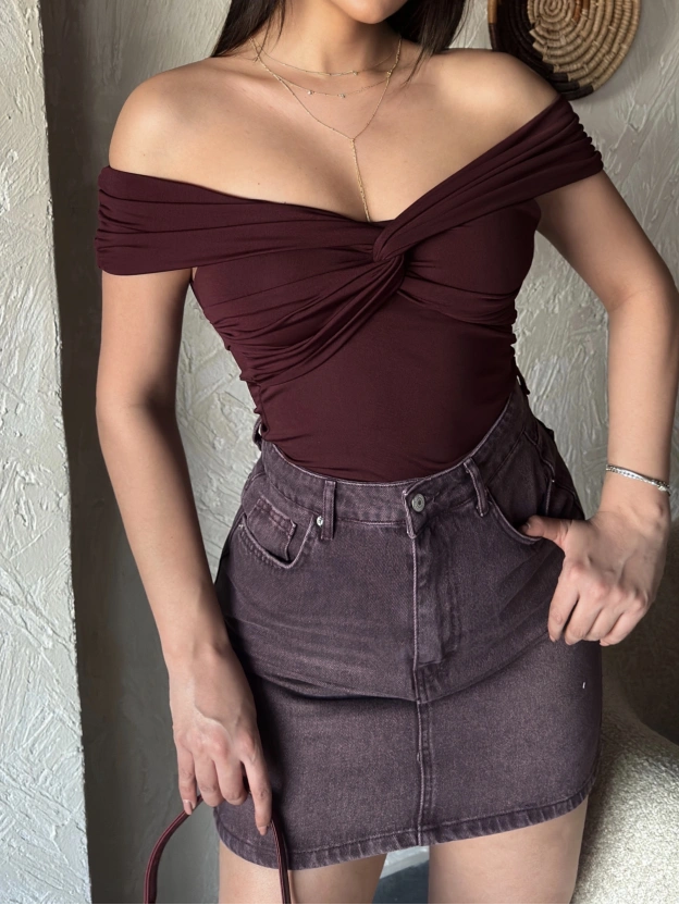 Bordo Tasarım Madonna Bodysuit