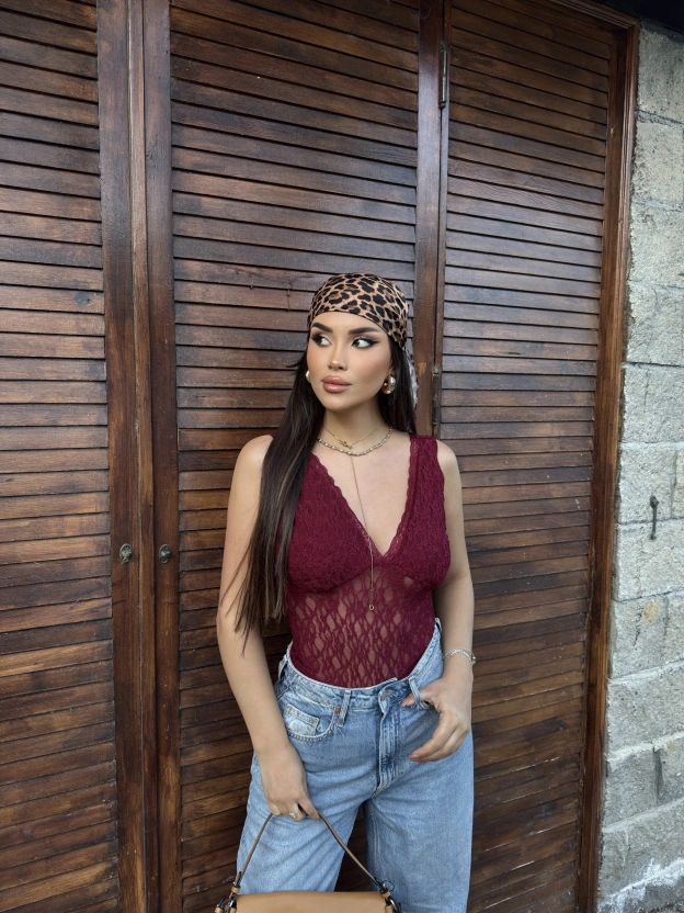 Bordo Dantel Büstiyer