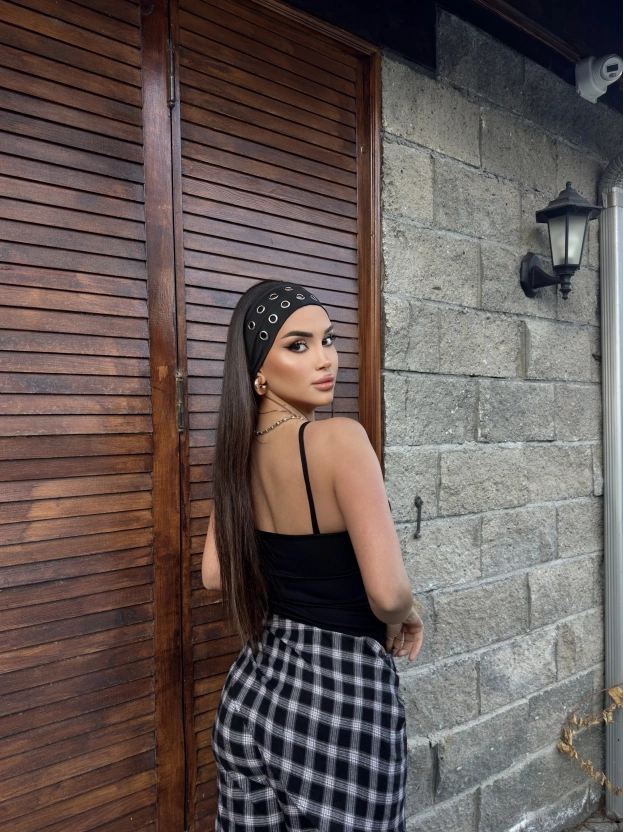 Siyah İp Askılı Zra Bodysuit