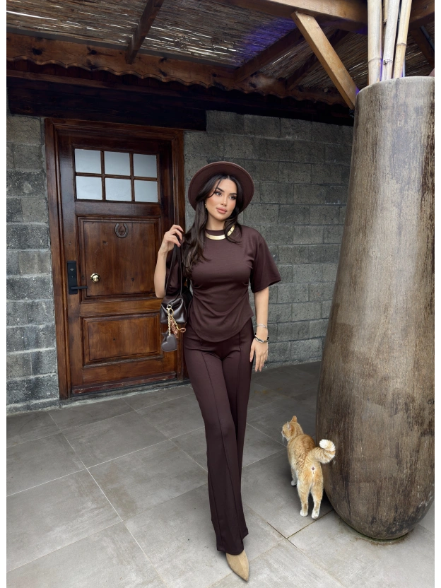 Kahverengi Modal Alt Üst Takım