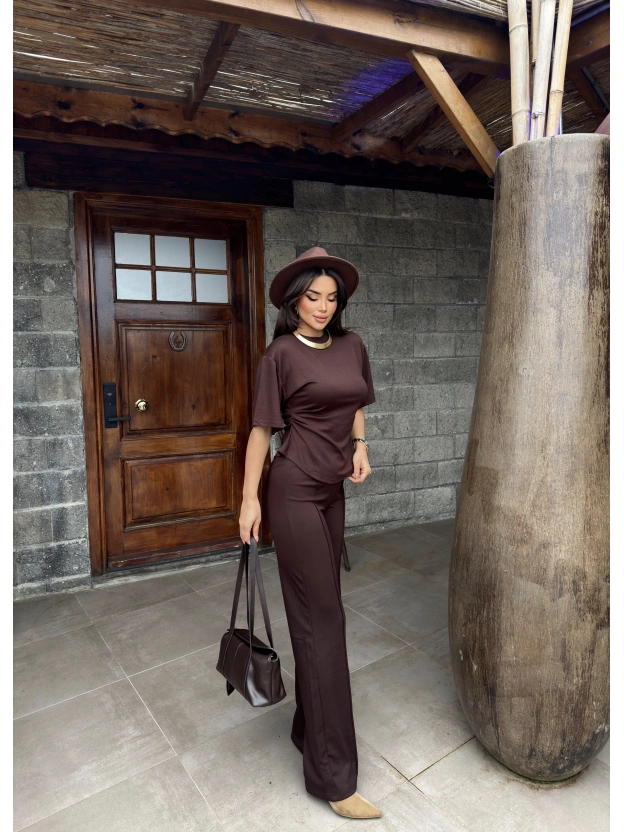 Kahverengi Modal Alt Üst Takım