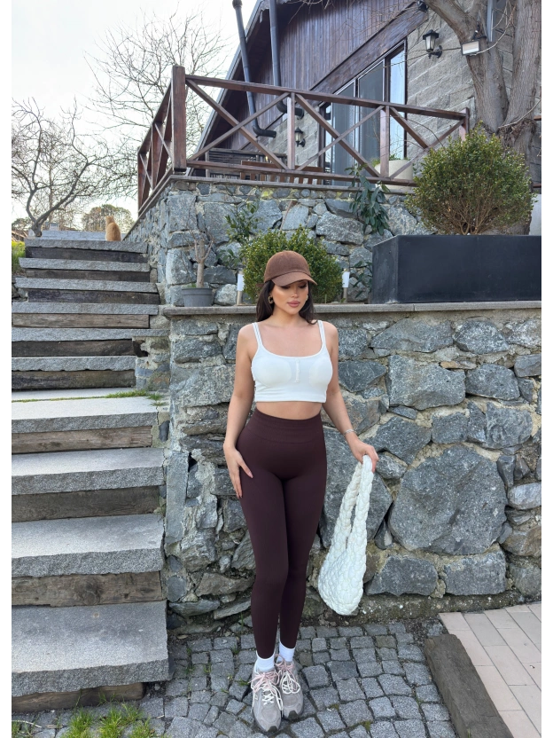 Kahverengi Toparlayıcı Tayt