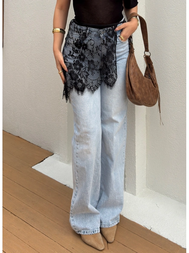 Siyah Dantelli Pareo